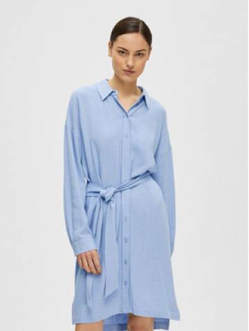Selected Femme Сукня-сорочка 16089666 Голубий Relaxed Fit Selected Femme Сукня-сорочка 16089666 Голубий Relaxed Fit