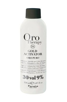 Окислитель с микрочастицами золота Fanola Oro Therapy Gold Activator Oro Puro 30 Vol, 9%, 150 мл
