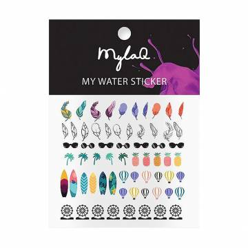 Наклейки для ногтей MylaQ My Water Stickers Праздничный день Наклейки для ногтей MylaQ My Water Stickers Праздничный день
