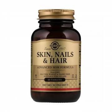 Комплекс для ухода за волосами, кожей и ногтями Solgar Skin, Nails & Hair Улучшенная формула с МСМ, 60 таблеток Комплекс для ухода за волосами, кожей и ногтями Solgar Skin, Nails & Hair Улучшенная формула с МСМ, 60 таблеток
