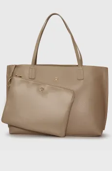 Женская бежевая сумка DISTINCT TOTE Бежевый ONESIZE Tommy Hilfiger AW0AW17461