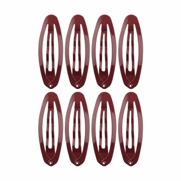 Набор зажимов для волос Titania Oval Medium контурные, коричневые, 8 шт (7889 B)