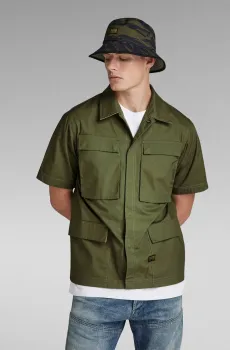 Мужская зеленая рубашка R-3N slim Зеленый S G-Star RAW D24290,D387