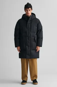 Мужской черный пуховик ELONGATED MIXED Черный L Gant 7006374