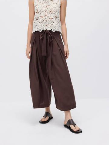 Reserved - LADIES` TROUSERS - коричневий - YH549-88X
