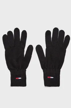Мужские черные перчатки TJM FLAG GLOVES Черный ONESIZE Tommy Jeans AM0AM11734