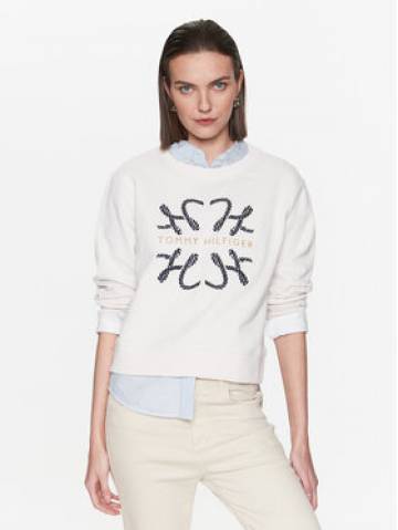 Tommy Hilfiger Світшот WW0WW37793 Écru Regular Fit