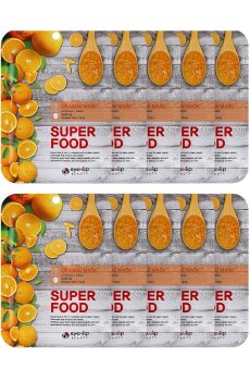 Тканевая маска для лица Eyenlip Super Food Orange Mask с экстрактом апельсина, 10*23 мл