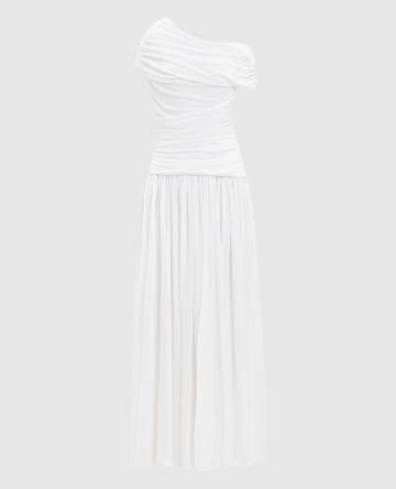 Белое платье миди Rhiannon на одно плечо