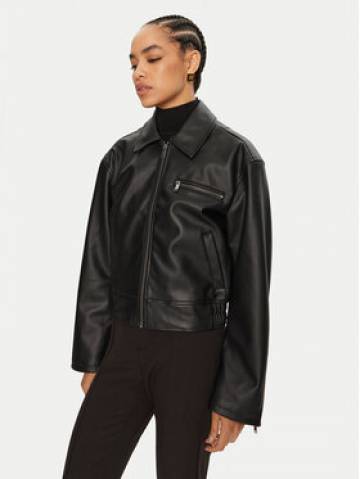 Gina Tricot Куртка зі штучної шкіри 23136 Чорний Loose Fit Gina Tricot Куртка зі штучної шкіри 23136 Чорний Loose Fit