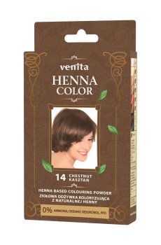 Уценка! Хна для окрашивания волос Venita Henna Color 14 Chestnut, 25 г