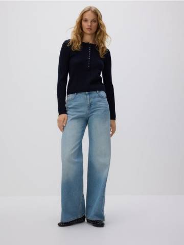 Reserved - LADIES` BLOUSE - темно-синій - 203GP-59X Reserved - LADIES` BLOUSE - темно-синій - 203GP-59X