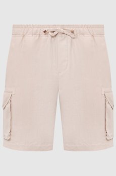 Бежевые шорты-карго