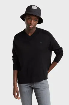 Женский черный шерстяной пуловер Core Черный XS G-Star RAW D25225,D847