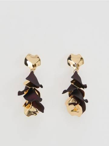 Reserved - Сережки-підвіски - темно-фіолетовий - 509FD-49X