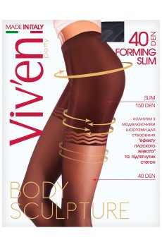 Колготки женские Viven petty Forming Slim Body Sculpture с моделирующими шортиками, 40 DEN, бронз, размер 6