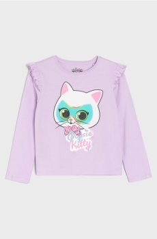 Бавовняна футболка з принтом Disney SuperKitties - Фіолетовий