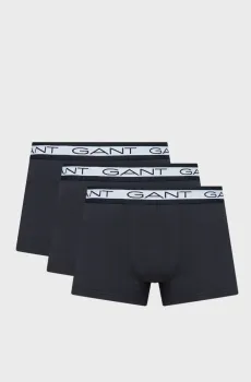 Мужские черные боксеры (3 шт) Черный L Gant 900003053