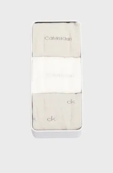 Женские носки (3 пары) GIFTBOX GRID AOP Разноцветный ONESIZE Calvin Klein 701235368