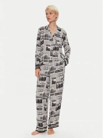 DKNY Піжама YI90033 Чорний Relaxed Fit DKNY Піжама YI90033 Чорний Relaxed Fit