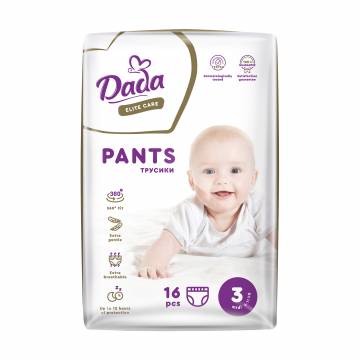 Подгузники-трусики Dada Elite Care размер 3 Midi (6-11 кг), 16 шт Подгузники-трусики Dada Elite Care размер 3 Midi (6-11 кг), 16 шт