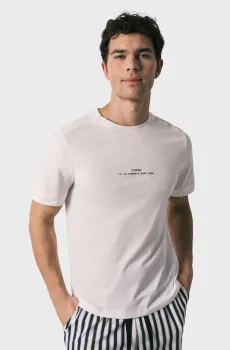 Мужская белая футболка Белый M womensecret 2763233