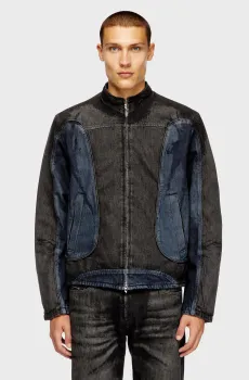 Мужская черная джинсовая куртка D-BLENK-S Черный XXL Diesel A18422 007BX