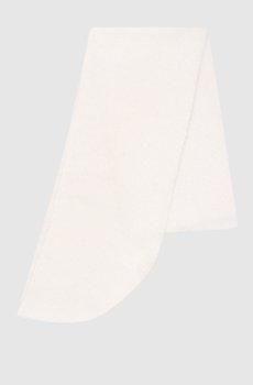 Белый шарф-капюшон с шерстью альпаки