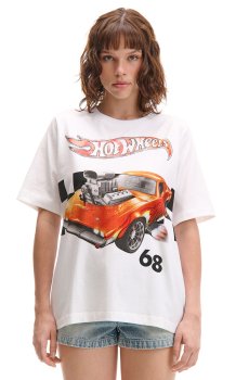 Cropp - Біла футболка з принтом Hot Wheels - білий