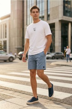 Спортивні шорти з шнурком - light blue