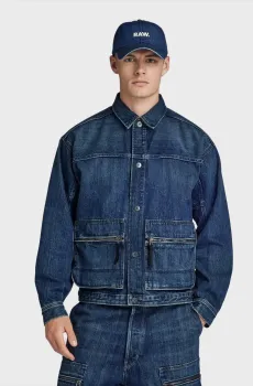 Мужская темно-синяя джинсовая куртка Utility Coach Синий M G-Star RAW D24330,D577