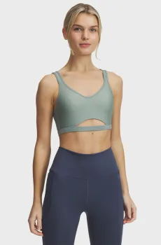 Женский мятный топ UA Infinity Low Mesh Ментоловый XS (D-DD) Under Armour 1388502-348