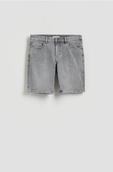 Reserved - Джинсові шорти slim fit - світло-сірий - YW550-09J
