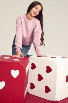 Кофта з круглим вирізом - пильно-рожевий