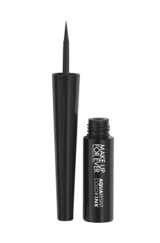 Жидкая подводка для глаз Make Up For Ever Aqua Resist Color Ink 01 Matte Charcoal, 2 мл