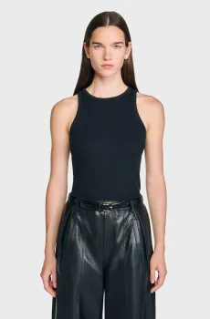 Женская черная майка Черный M Sandro SFPTS01525_Black