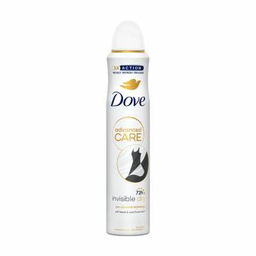Антиперспирант-спрей Dove Advanced Care Invisible Dry Antiperspirant 72H Невидимый, женский, 200 мл Антиперспирант-спрей Dove Advanced Care Invisible Dry Antiperspirant 72H Невидимый, женский, 200 мл