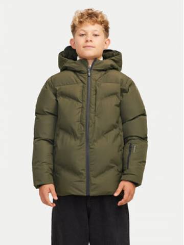 Jack&Jones Junior Пуховик Slay 12261353 Зелений Regular Fit Jack&Jones Junior Пуховик Slay 12261353 Зелений Regular Fit