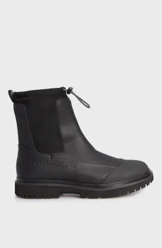 Женские черные кожаные челси CHUNKY COMBAT CHELSEA BOOT RUB Черный 37 Calvin Klein YW0YW01065