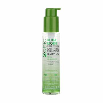 Масло-сыворотка Giovanni 2chic Ultra-Moist Super Potion Anti-Frizz & Binding Serum Oil для сухих и поврежденных волос, 81 мл Масло-сыворотка Giovanni 2chic Ultra-Moist Super Potion Anti-Frizz & Binding Serum Oil для сухих и поврежденных волос, 81 мл