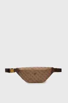 Мужская бежевая поясная сумка с узором TORINO MEDIUM BUM BAG Бежевый ONESIZE Guess HMEVZLP3431