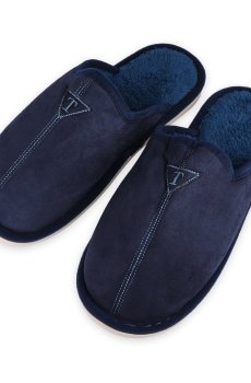 Мужские комнатные тапочки 2Step закрытые, синие, размер 45-46 (WMSL2025-10-Bl)