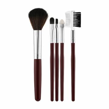 Набор кистей для макияжа Cosmo Shop черный, в прозрачном футляре, 5 шт (CS-005Black)