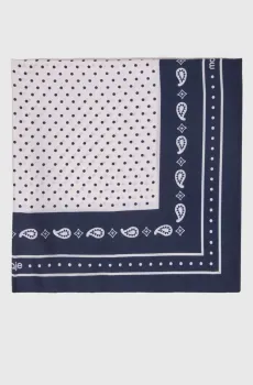 Женский шелковый платок с узором Разноцветный ONESIZE MAJE MFABO00560_Navy Polka Dot Bandana Print