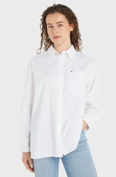 Женская белая рубашка TJW RLX ESSENTIAL Белый XS Tommy Jeans DW0DW18455