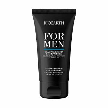 Мужской шампунь-гель для волос и тела Bioearth For Men Invigorating Shower Shampoo, 200 мл Мужской шампунь-гель для волос и тела Bioearth For Men Invigorating Shower Shampoo, 200 мл