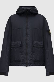 Синяя ветровка с логотипом