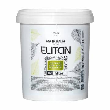Восстанавливающая маска-бальзам для волос Elitan Revitalizing & Care Mask Balm, 500 мл