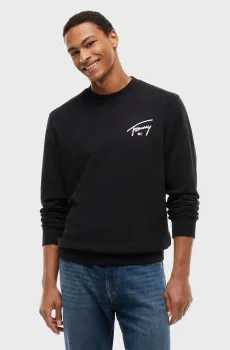 Мужской черный свитшот Signature Черный XL Tommy Jeans DM0DM23589