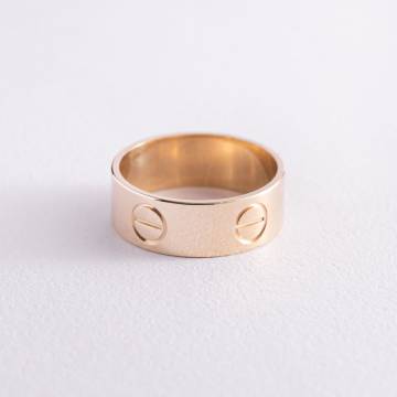 Кольцо "Love" в желтом золоте к04711 Кольцо "Love" в желтом золоте к04711